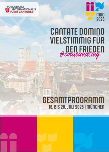 Titelbild des Programmheftes des Kinder- und Jugendchorfestivals Pueri Cantores 2025
