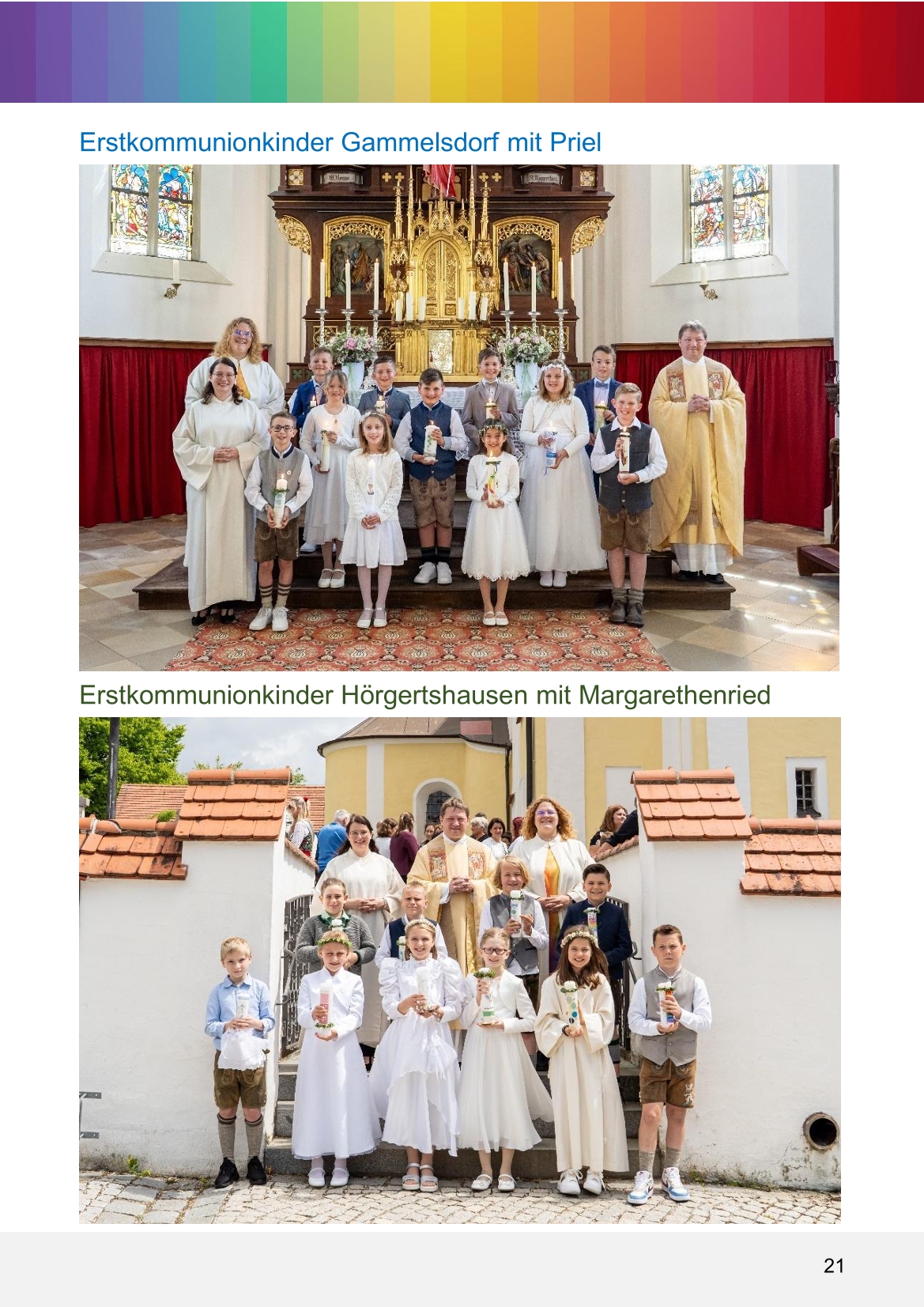 Pfarrblatt für die Pfarrverbände Hörgertshausen-Gammelsdorf und Mauern 14. Juli bis 10. August 2025 Seite 21