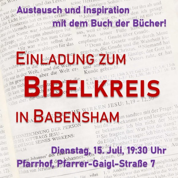 Einladung zum Bibelkreis