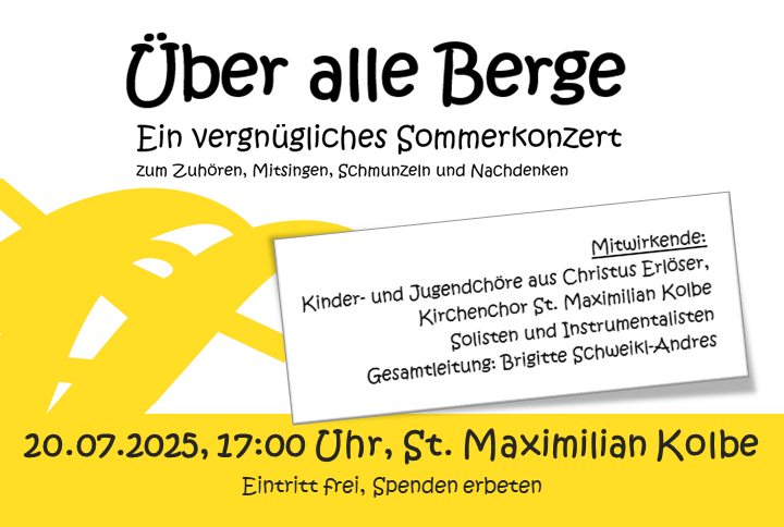 Einladung Sommerkonzert "Über alle Berge"