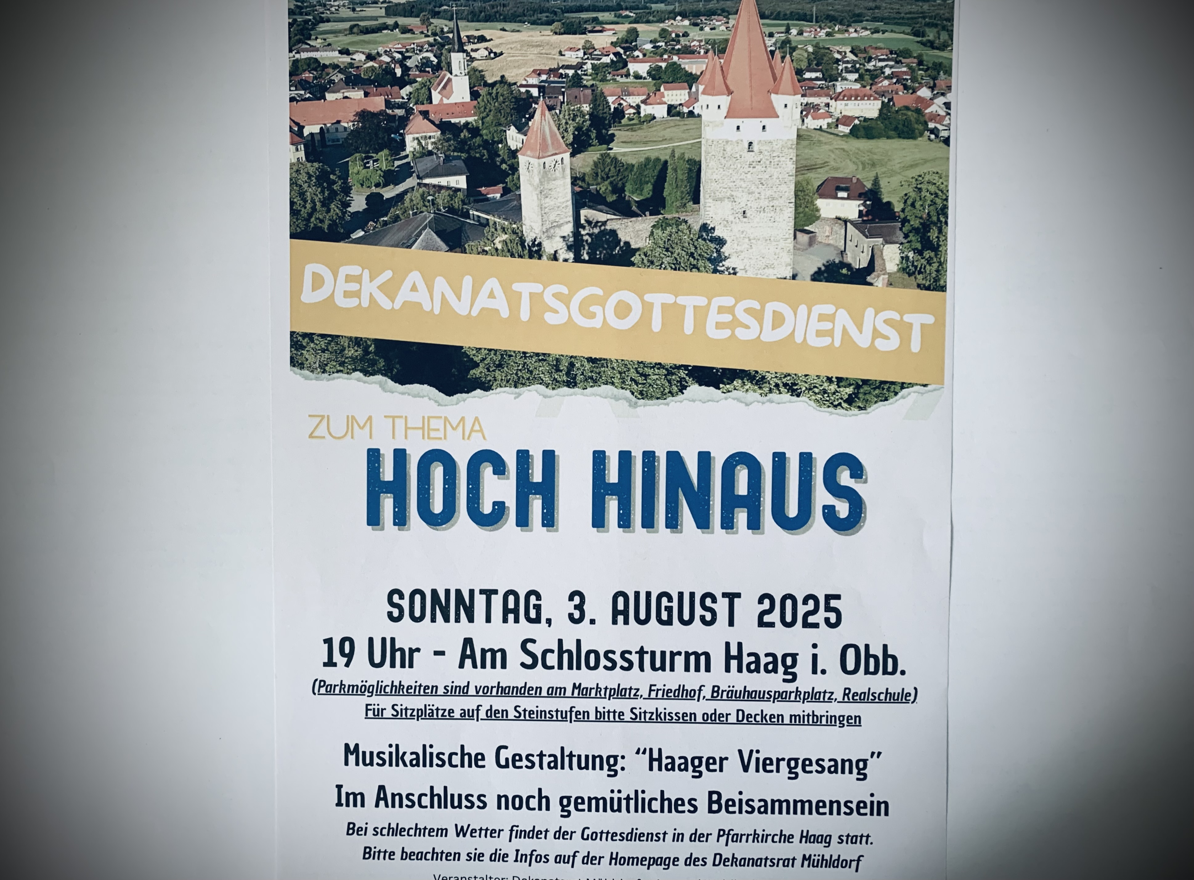Einladung des Dekanatsrates zum jährlichen Gottesdienst am besonderen Ort: Haag!