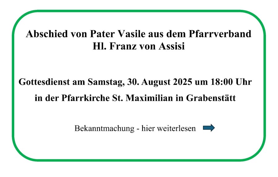 Abschied von Pater Vasile aus dem Pfarrverband