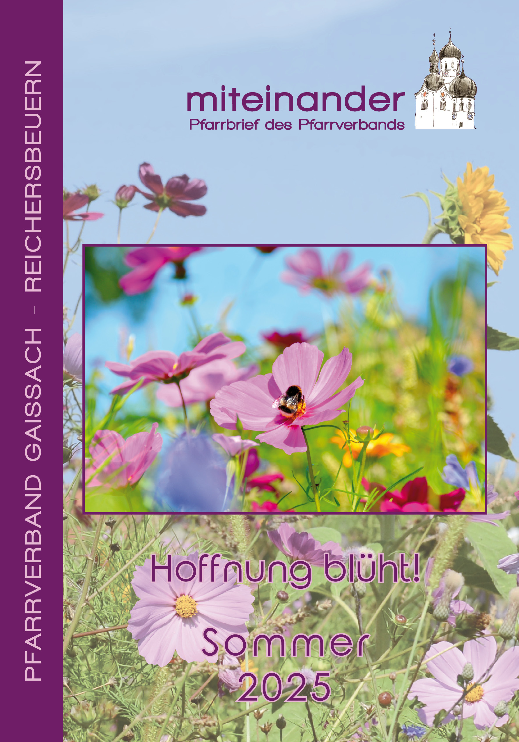 Titelseite: "Hoffnung blüht!" des Sommerpfarrbriefs des Pfarrverbands Gaißach-Reichersbeuern
