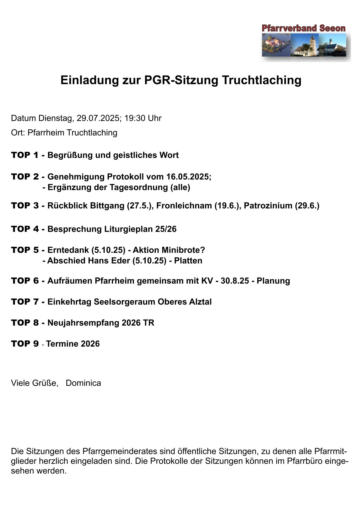 Einladung