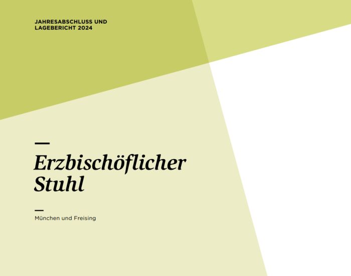 Deckblatt des Jahresberichtes 2024 des Erzbischöflichen Stuhls