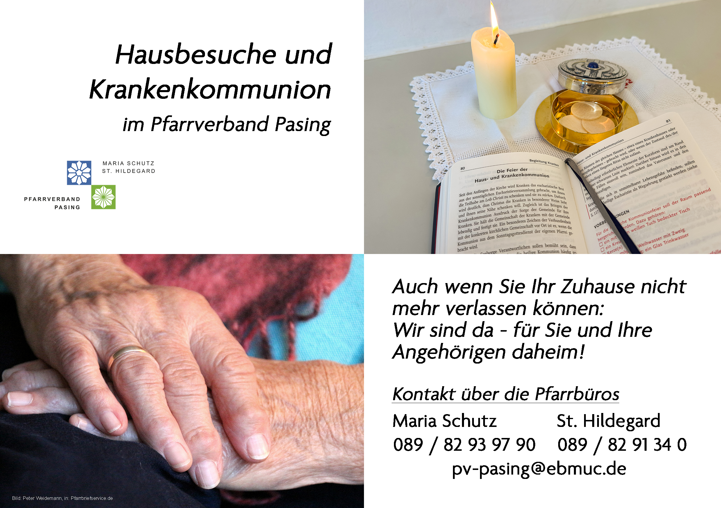 Plakat Hausbesuche und Krankenkommunion