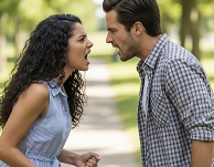 Mann und Frau Streiten