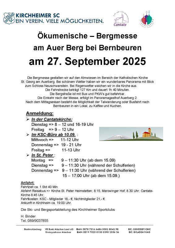 Bergmesse 2025 mit Bild