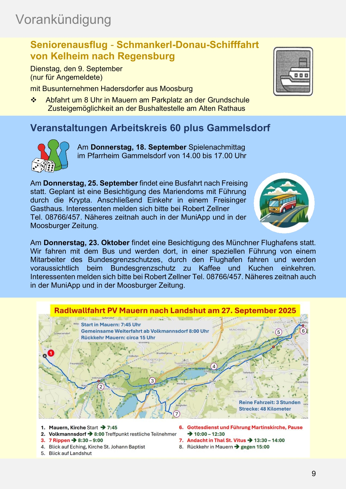 Pfarrblatt für die Pfarrverbände Hörgertshausen-Gammelsdorf und Mauern 11. August bis 05. Oktober 2025 Seite 09