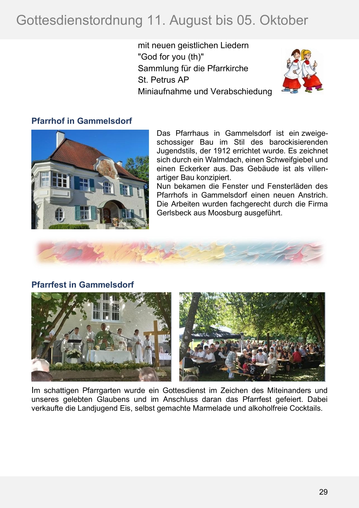 Pfarrblatt für die Pfarrverbände Hörgertshausen-Gammelsdorf und Mauern 11. August bis 05. Oktober 2025 Seite 29