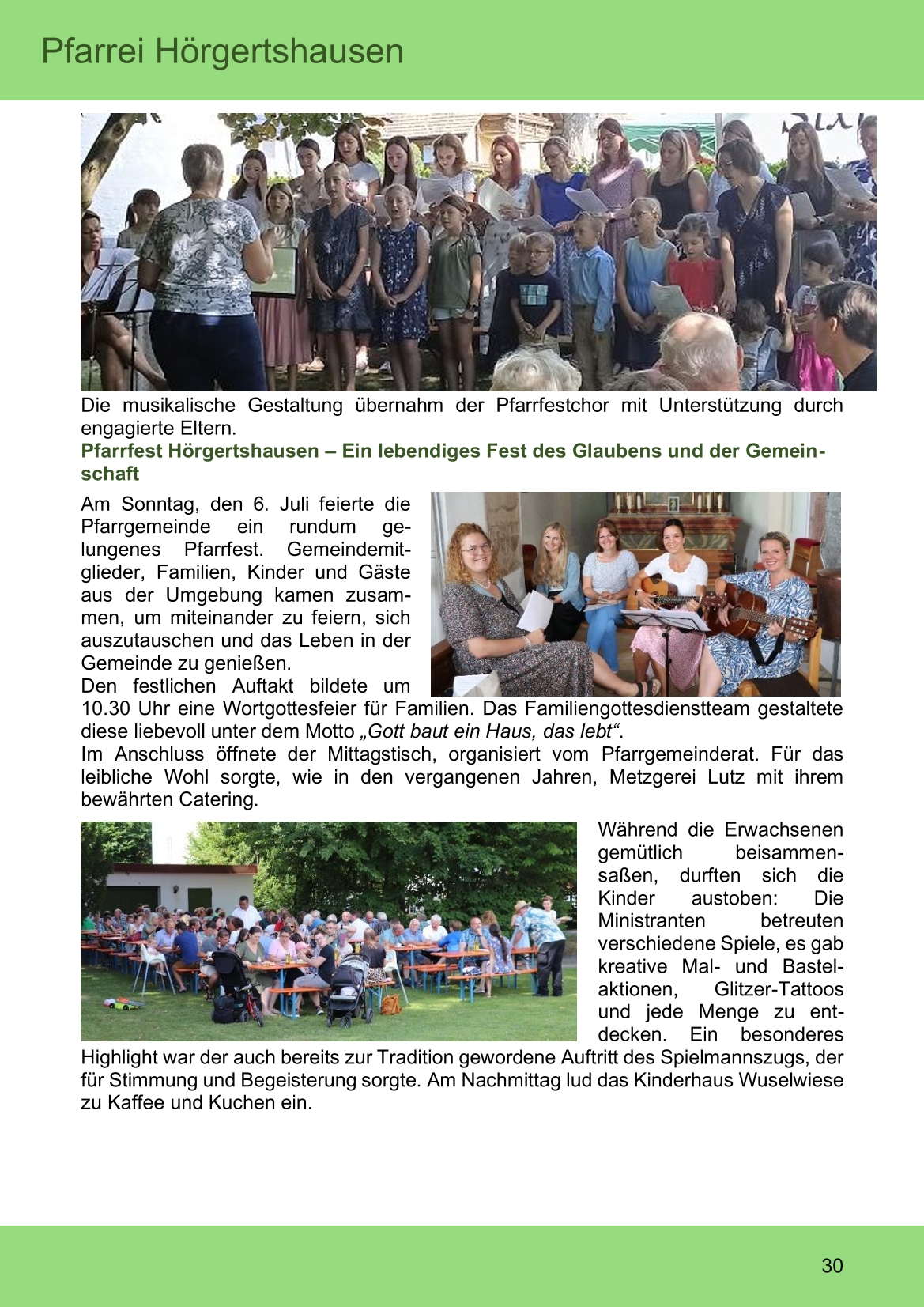 Pfarrblatt für die Pfarrverbände Hörgertshausen-Gammelsdorf und Mauern 11. August bis 05. Oktober 2025 Seite 30