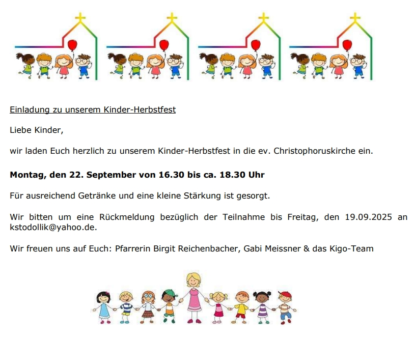 Kinder Herbstfest 2025