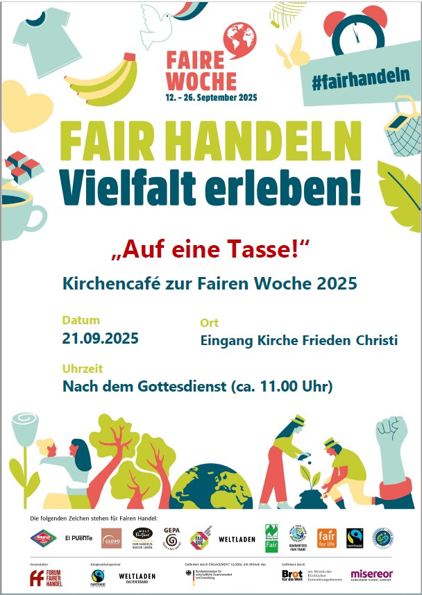 Einladung zum Kirchencafe anlässlich der Fairen Woche 2025