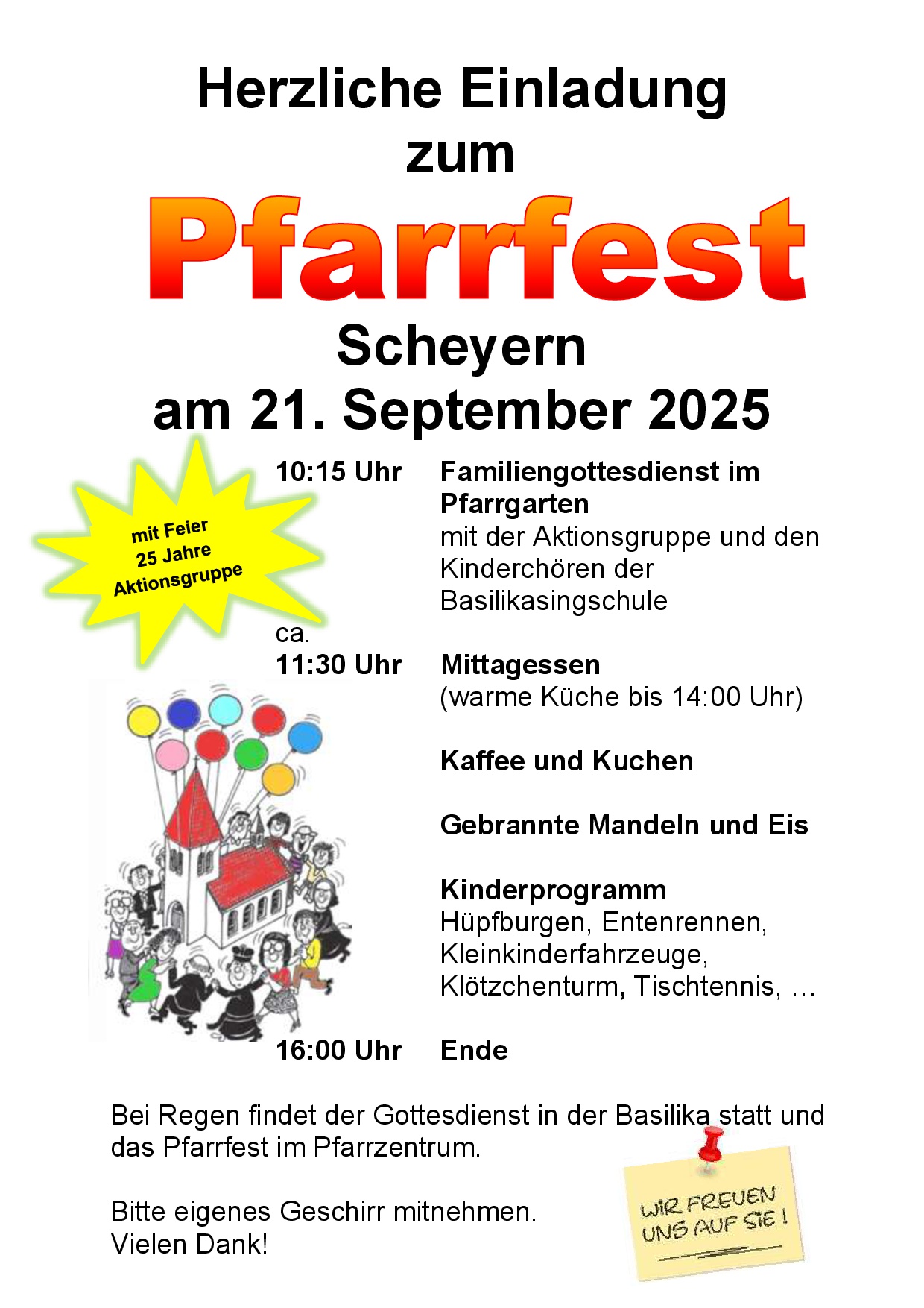 Plakat Pfarrfest Scheyern2025