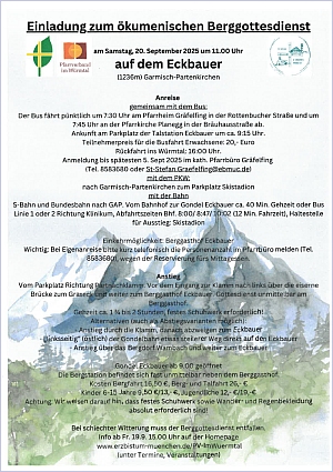 Plakat Berggottesdienst