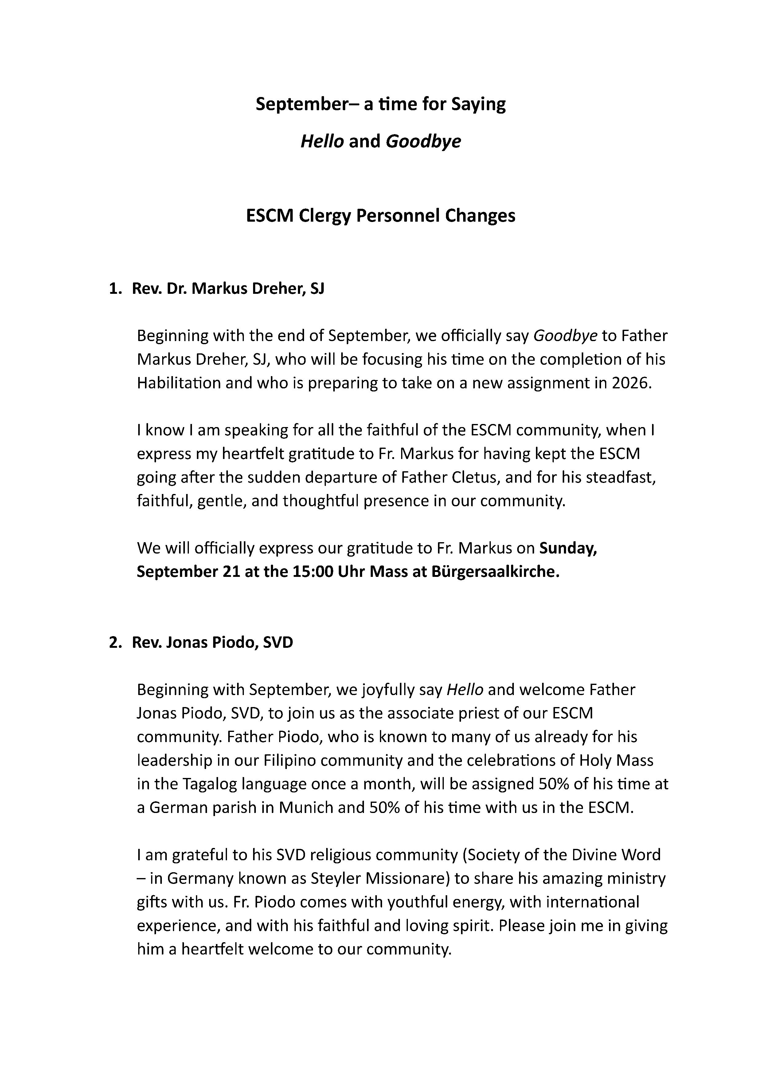 Fall 2025 Changes