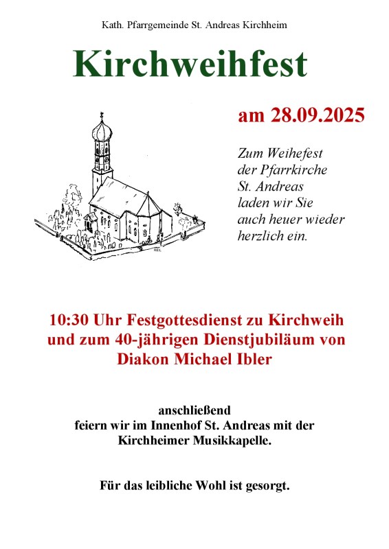 Kirchweihplakat 2025