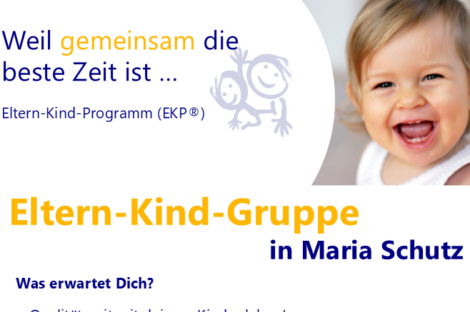 Hinweis für Eltern-Kind-Gruppe in Maria Schutz
