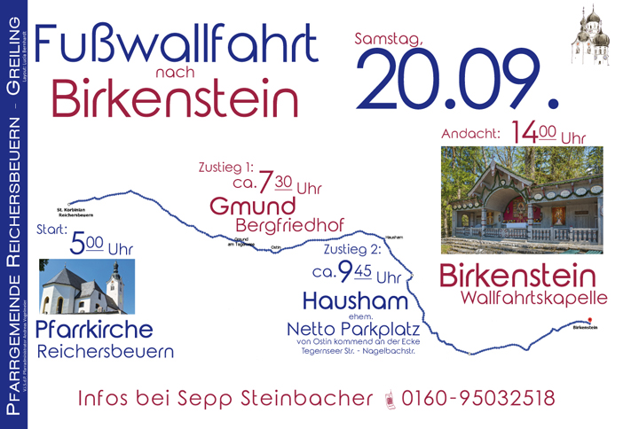 Einladung zur Fußwallfahrt nach Birkenstein