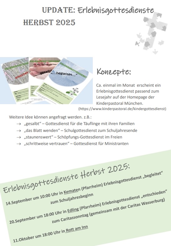 Werbung Erlebnisgottesdienste 2025