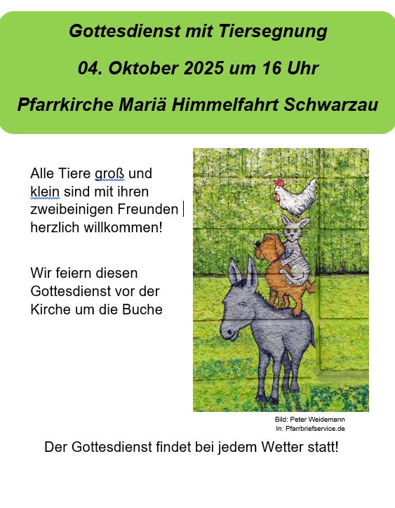 Plakat Tiersegnung