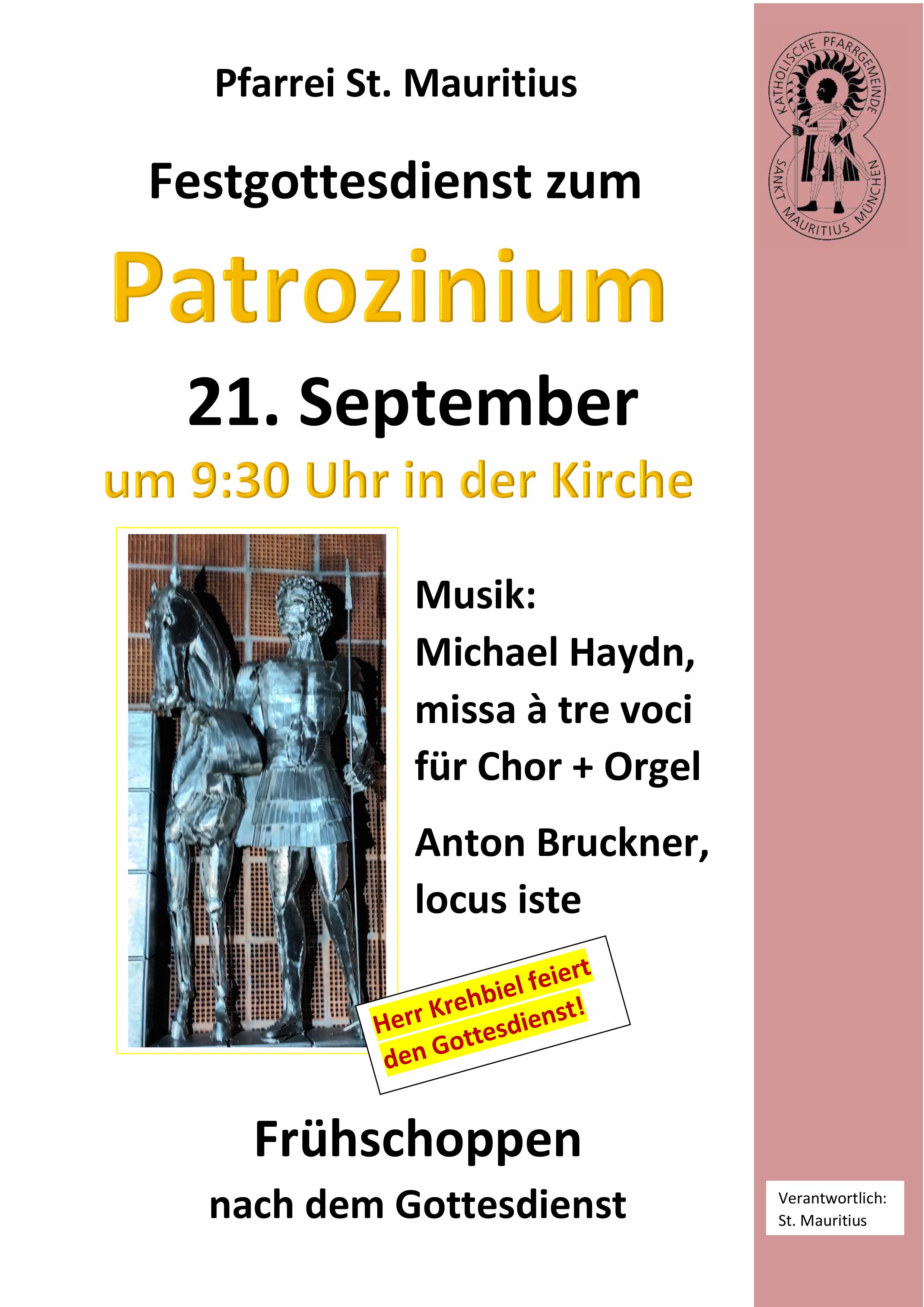 Patrozininium am 21.9.