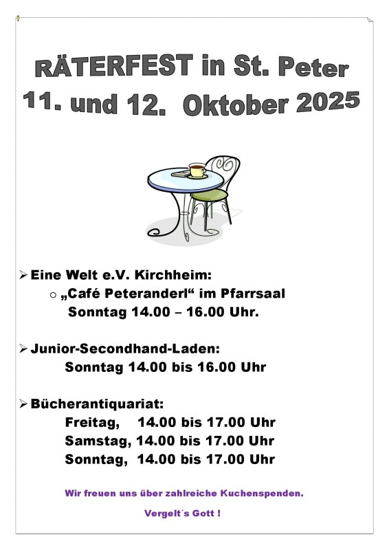 Räterfest 202´5 Cafe Peteranderl Plakat