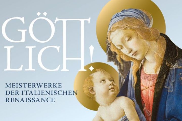 Plakat zur Ausstellung "Göttlich! Meisterwerke der italienischen Renaissance" im Diözesanmuseum Freising