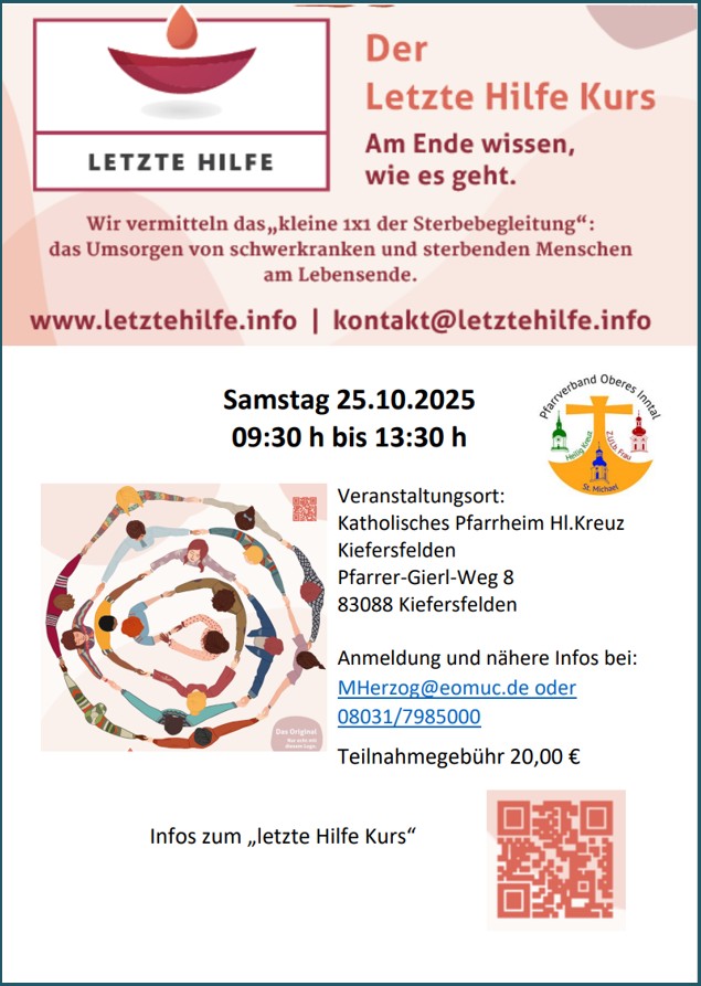 Letzte Hilfe Kurs am 25.10.2025