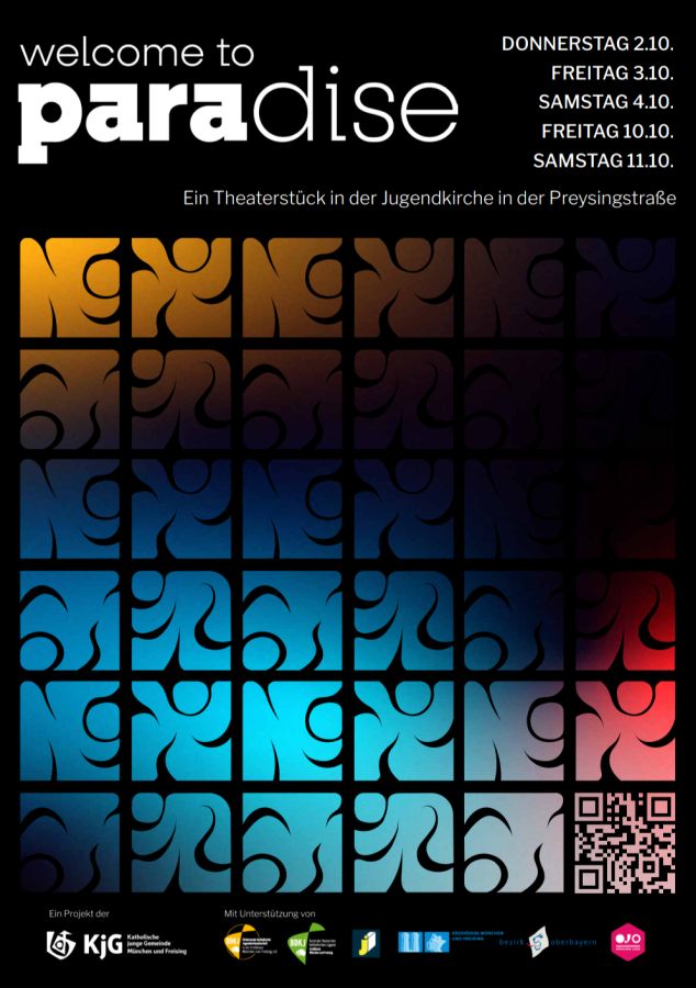 Plakat zu dem Theaterstück "Welcome to Paradise"