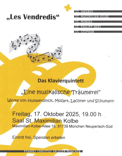 Les Vendredis Klavierquintett Plakat