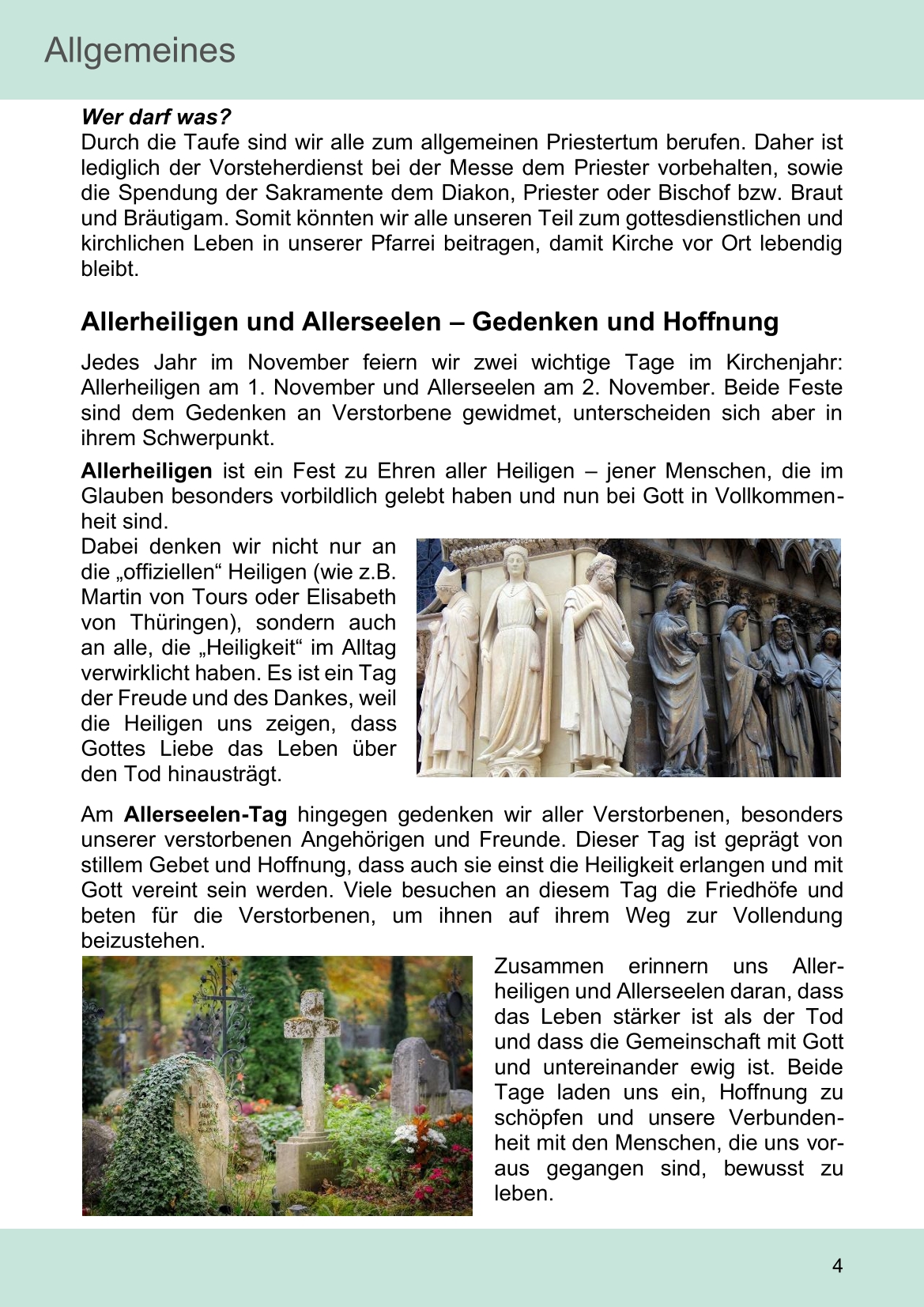 Pfarrblatt für die Pfarrverbände Hörgertshausen-Gammelsdorf und Mauern 06. Oktober bis 02. November 2025 Seite 04