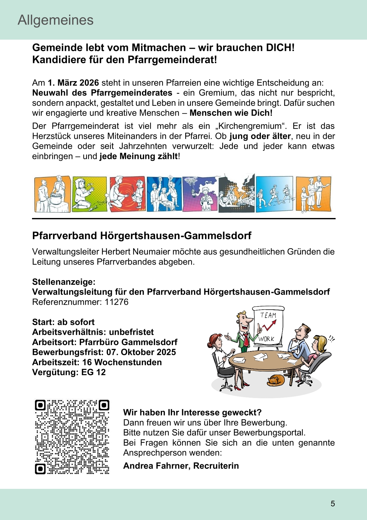 Pfarrblatt für die Pfarrverbände Hörgertshausen-Gammelsdorf und Mauern 06. Oktober bis 02. November 2025 Seite 05