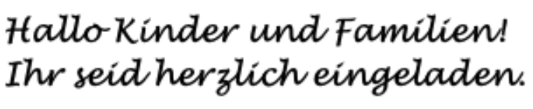 Kindergottesdienst Überschrift