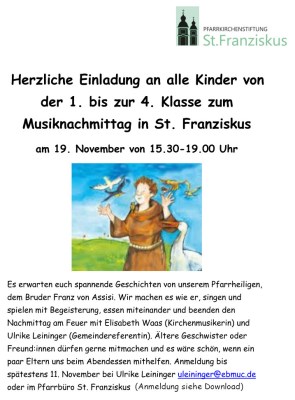 Einladung Musiknachmittag