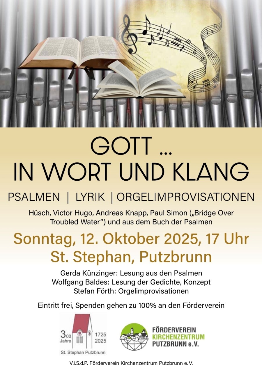 Plakat Gott in Wort und Klang 2025 Putzbrunn