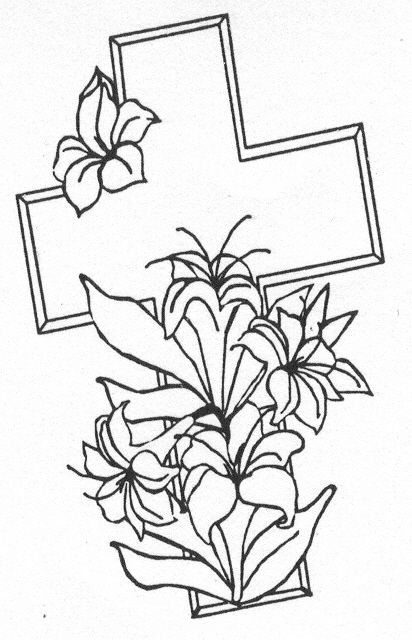 Kreuz mit Blumen