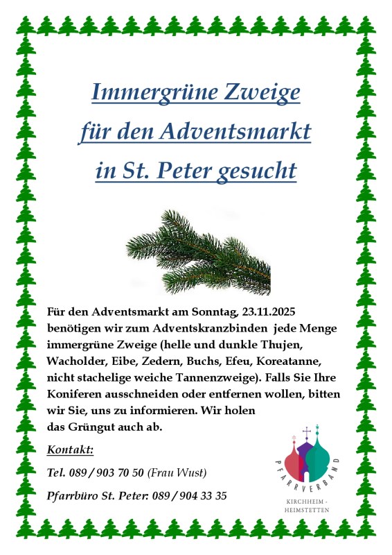 Immergrüne Zweige gesucht 2025_mit Logo