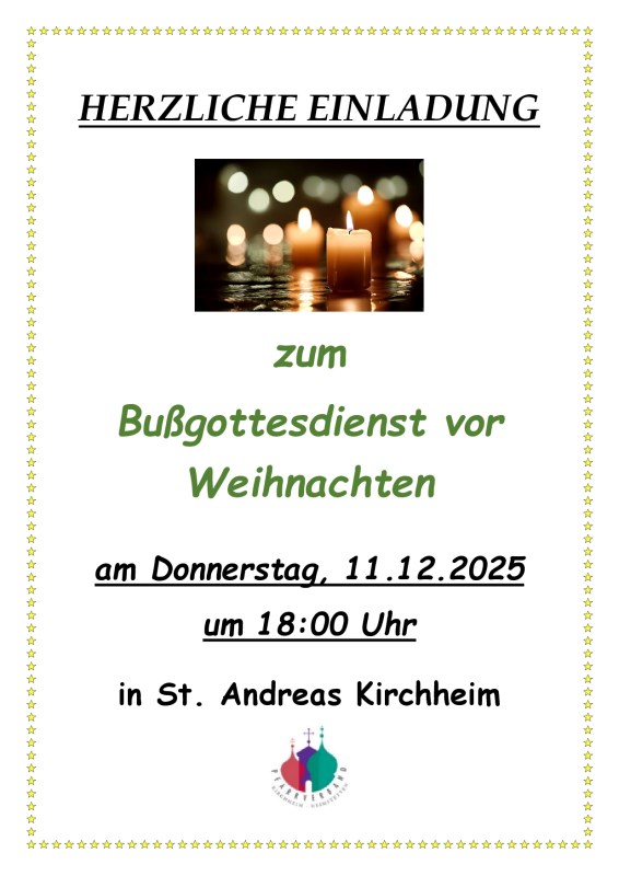 2025_Plakat Bußgottesdienst vor Weihnachten