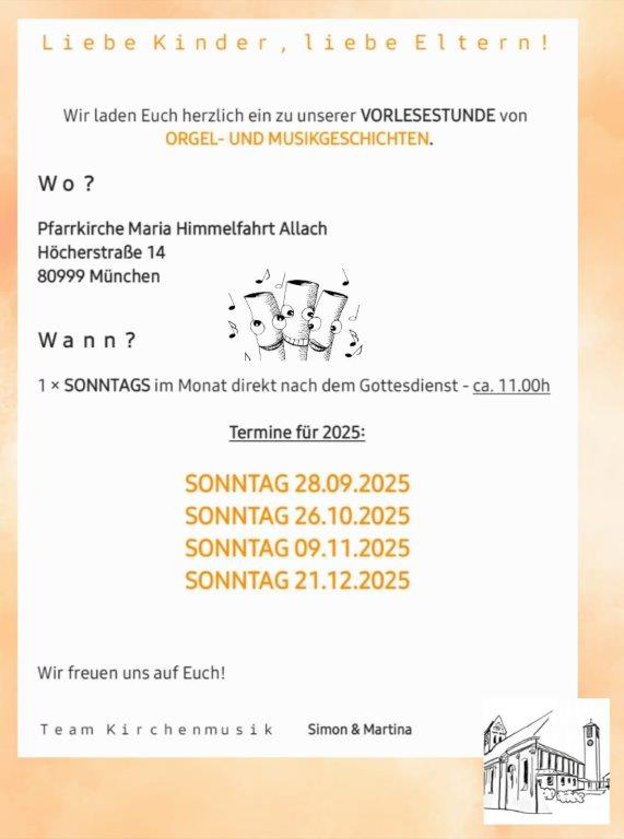 Flyer für Vorlesestunde 2025