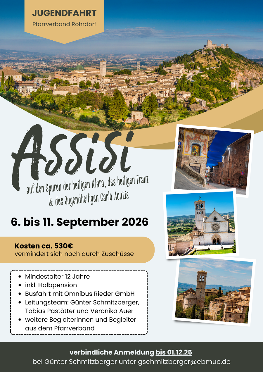 Jugendfahrt Assisi 2026
