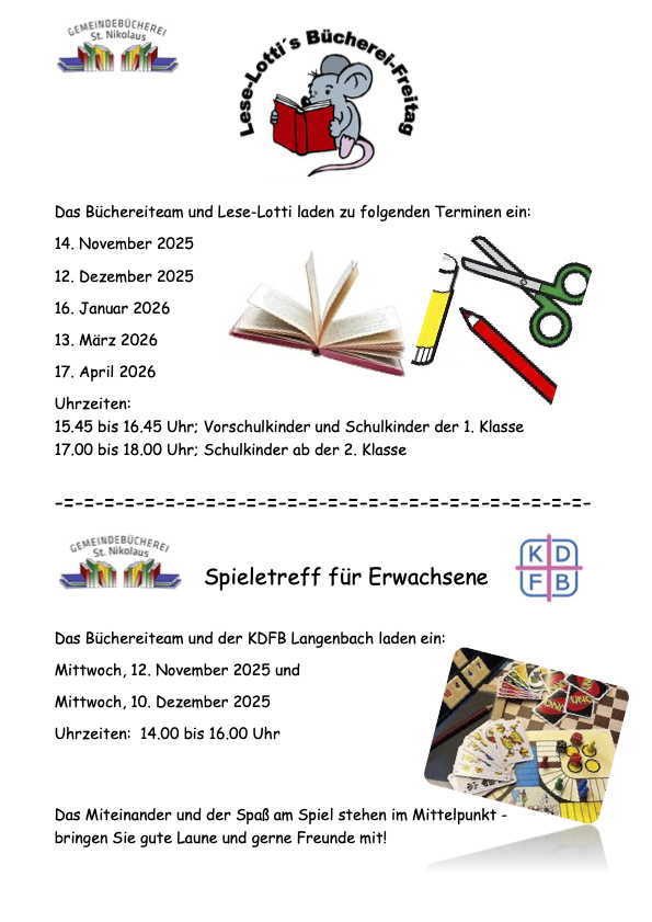 Lese-Lotti + Spieletreff
