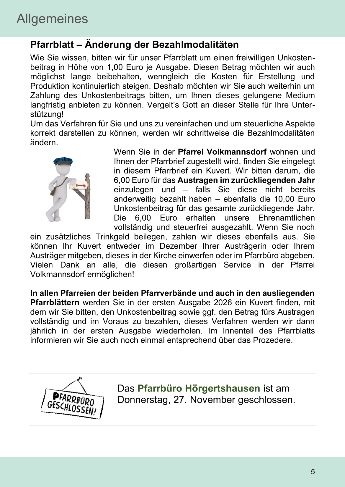 Pfarrblatt für die Pfarrverbände Hörgertshausen-Gammelsdorf und Mauern 03.November bis 07.Dezember 2025 Seite 05