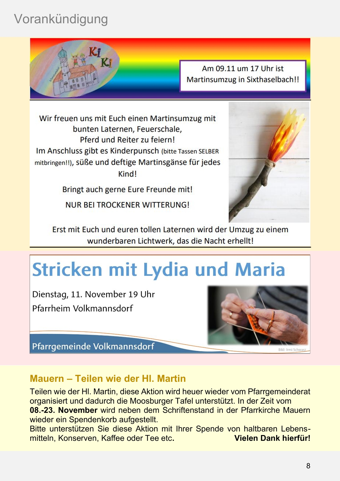 Pfarrblatt für die Pfarrverbände Hörgertshausen-Gammelsdorf und Mauern 03.November bis 07.Dezember 2025 Seite 08