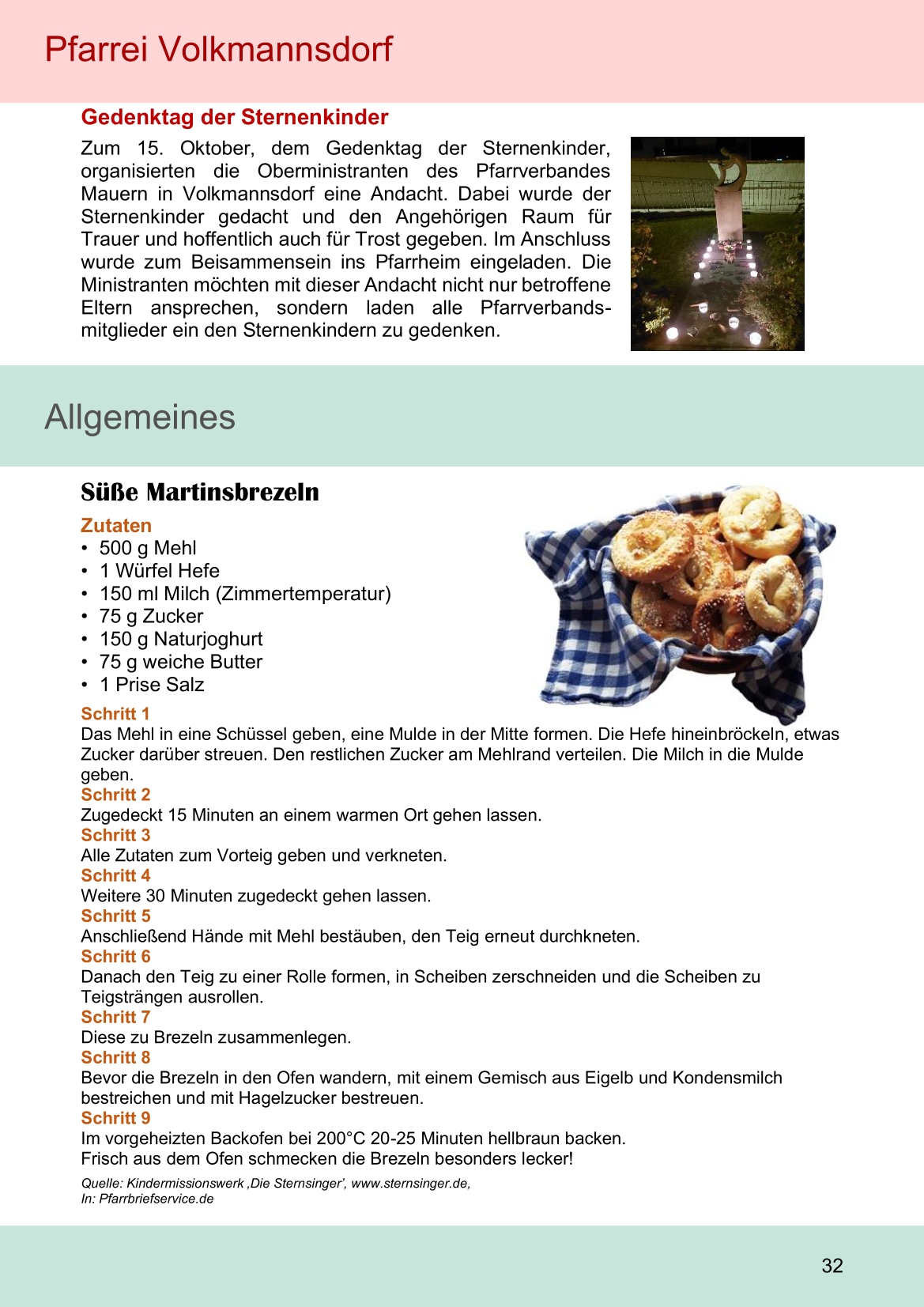 Pfarrblatt für die Pfarrverbände Hörgertshausen-Gammelsdorf und Mauern 03.November bis 07.Dezember 2025 Seite 32