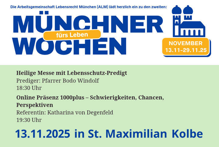 Plakatausschnitt: Münchner Wochen für das Leben