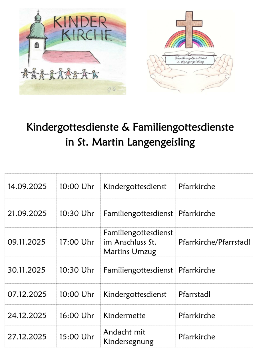 Aushang Termine KiGo u. FaGo 2. Halbj. 2025