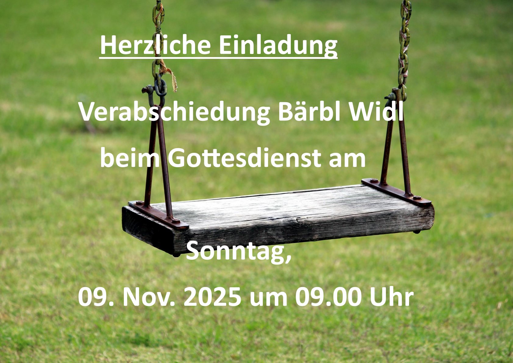 Gottesdienst mit Verabschiedung Bärbl Widl