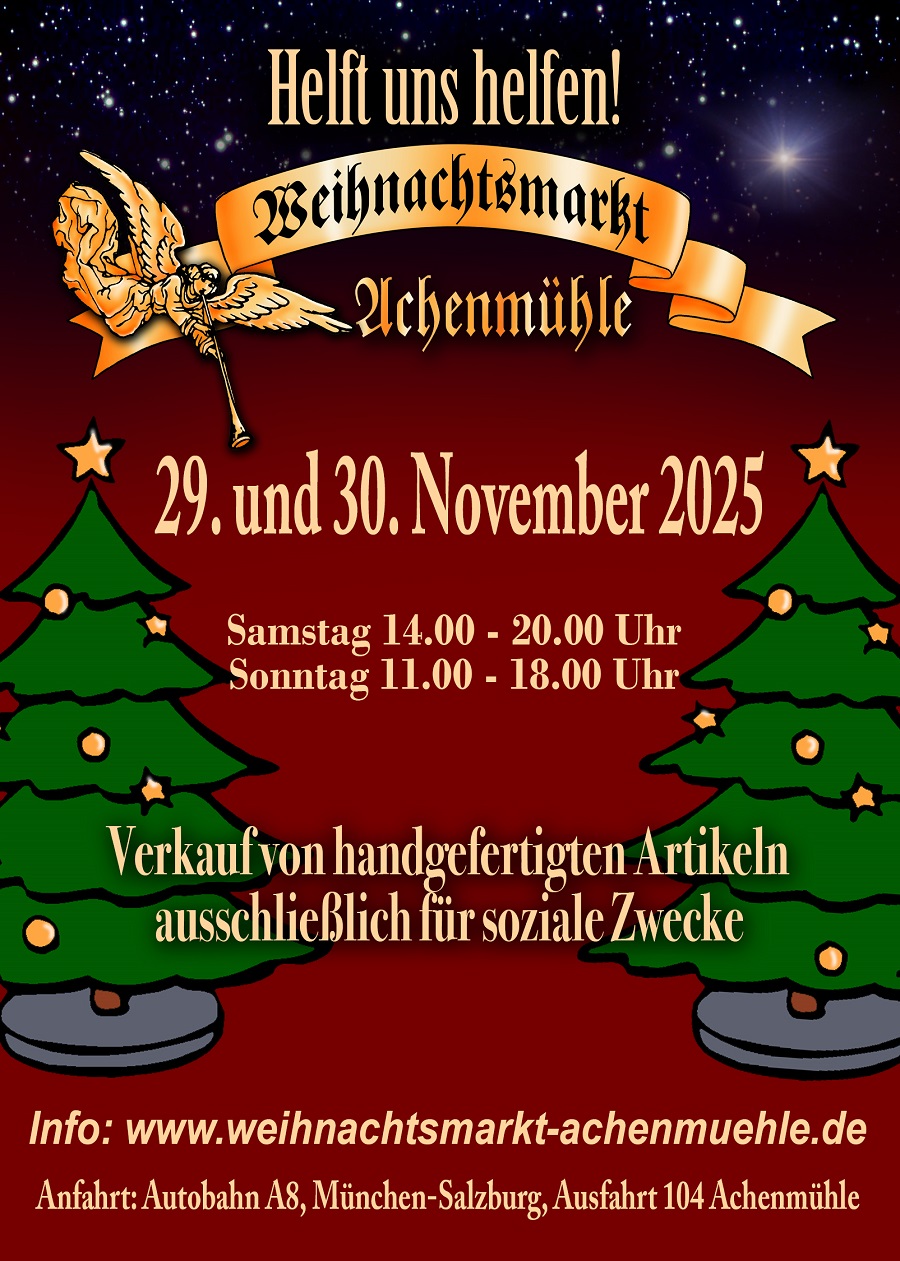 Flyer Weihnachtsmarkt Achenmühle