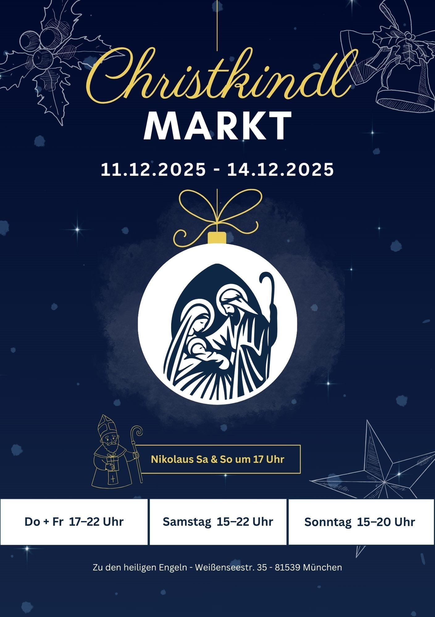 Einladung Christkindlmarkt 2025 Zu den Hl. Engeln